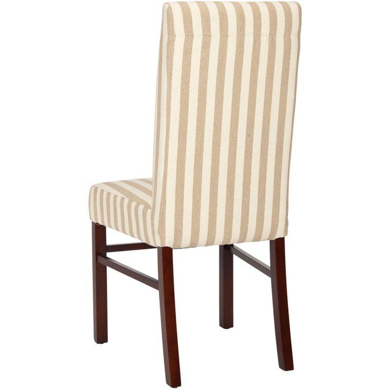Classic 20''H Striped Side Chair (Set Of 2) - Tan/Cream - Safavieh