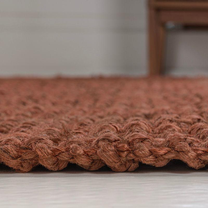 Pata Hand Woven Chunky Jute Terracotta 4 ft. x 6 ft. Area Rug - JONATHAN Y