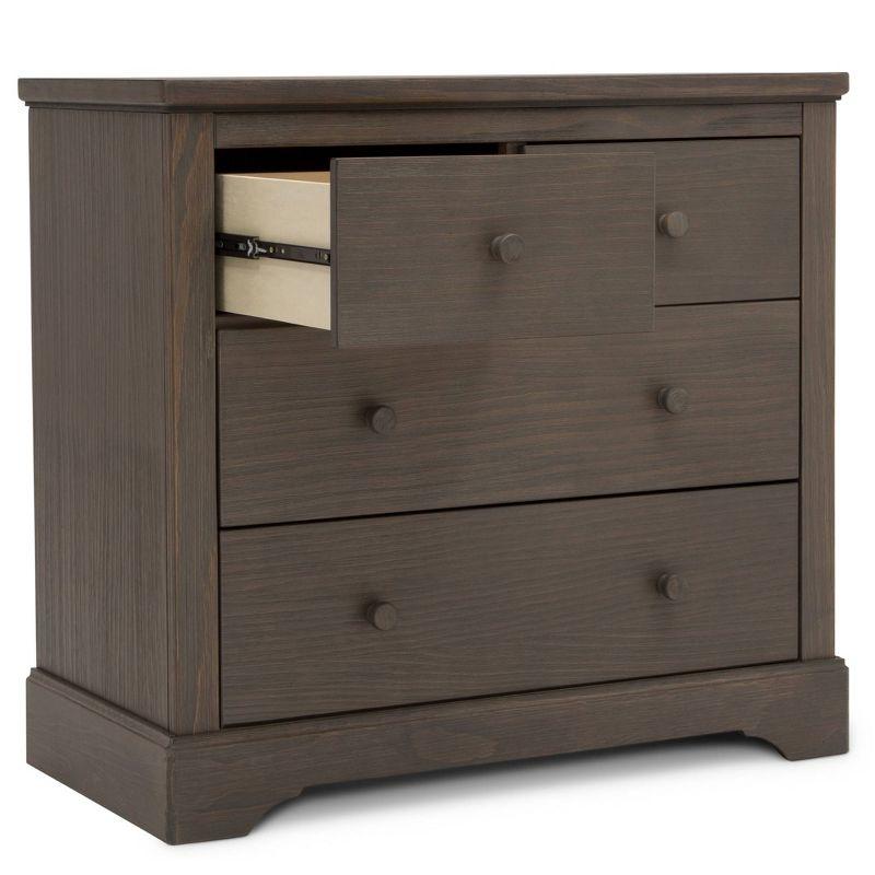Simmons Kids' Paloma 4 Drawer Dresser with Changing Top and Interlocking Drawers - Rustic Gray
