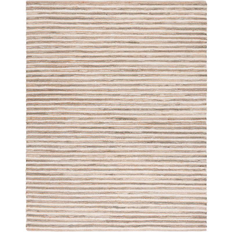 Cape Cod CAP151 Handmade Woven Area Rug - Natural/Green - 8' X 10' - Safavieh