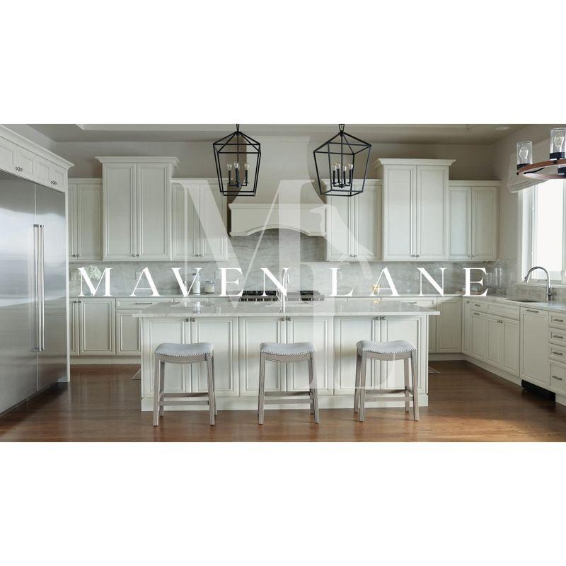 Maven Lane Maven Lane Adrien Backless Saddle Stool with Vegan Leather Upholstery