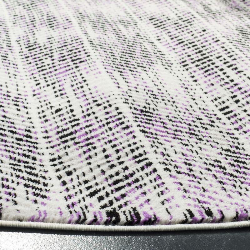Skyler SKY194 Power Loomed Indoor Area Rug - Grey/Purple - 6'7"x6'7" - Safavieh