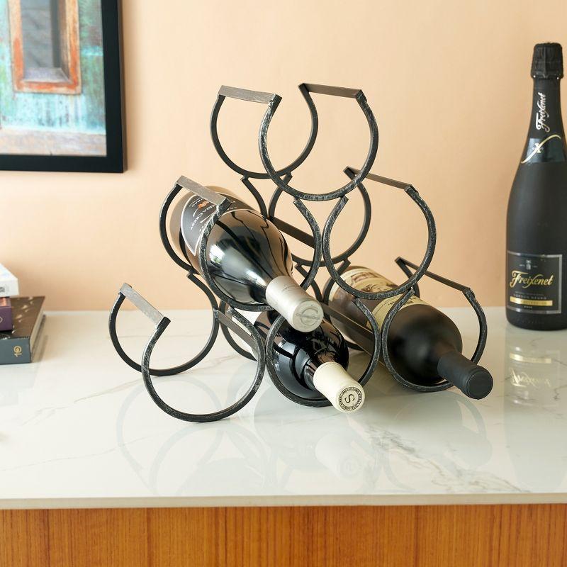 Twine Country Home Metal Wine Rack, Set of 1, 11.25" x 13" x 6.5"