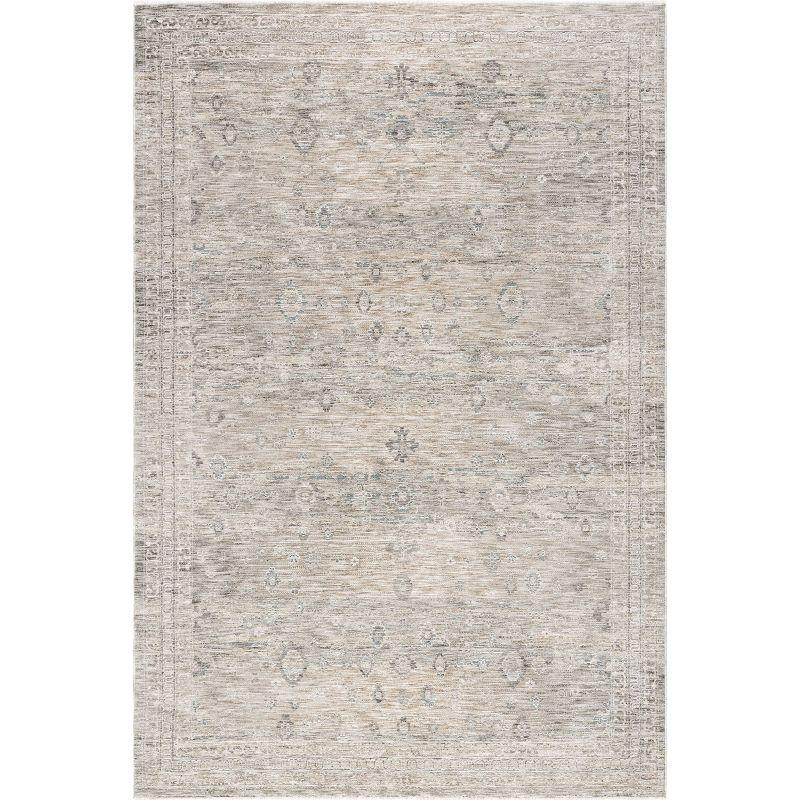 Handmade Beige Medallion Synthetic Indoor Runner Rug