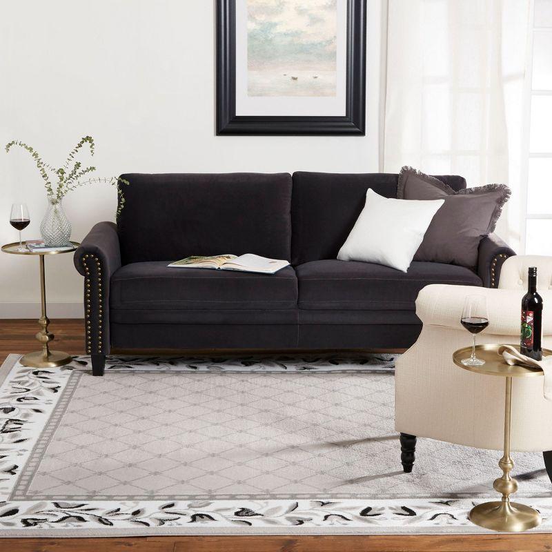 Home Dynamix Premium Aydin Traditional Diamond Floral Area Rug, Grey/Ivory, 3'7"x5'2"