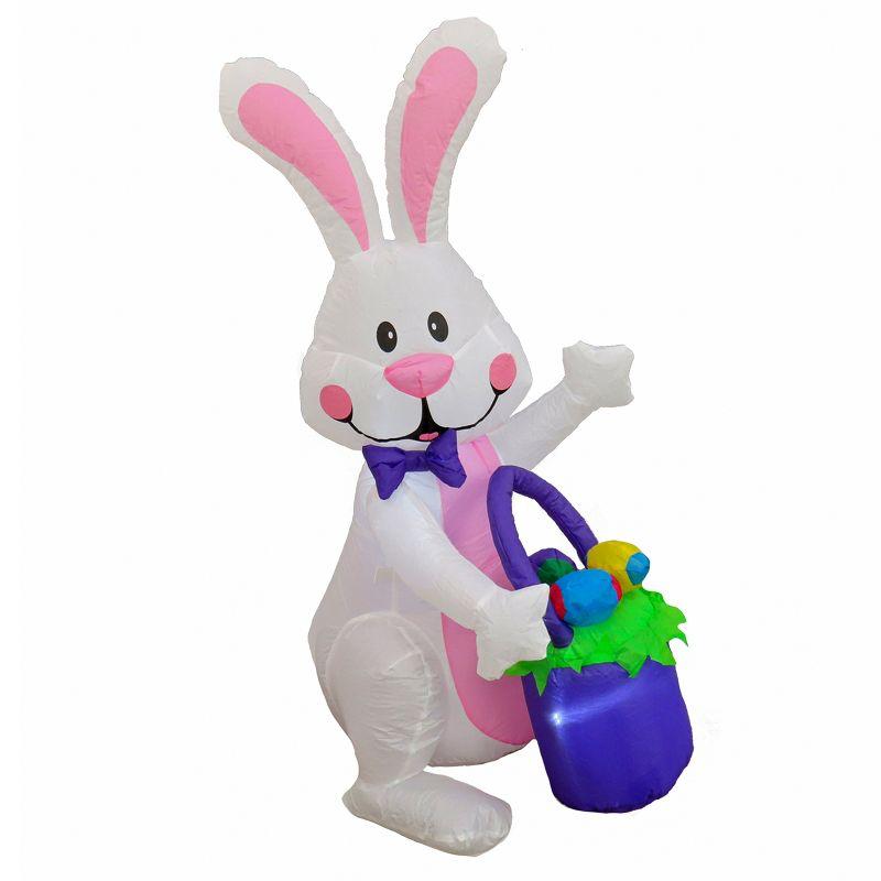4' Waving Bunny Inflatable Yard Decoration - National Tree Company