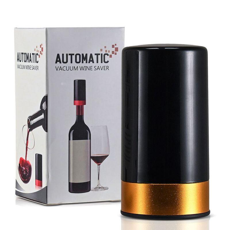 Black and Gold Automatic Vacuum Wine Saver with LED Display