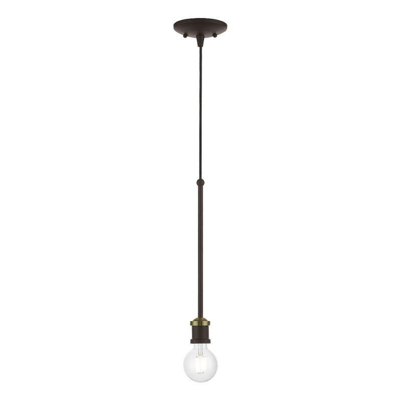 Livex Lighting Lansdale 1 - Light Pendant in  Bronze/Antique Brass