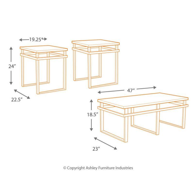 Set of 3 Laney Side Tables Black/Gray - Signature Design by Ashley