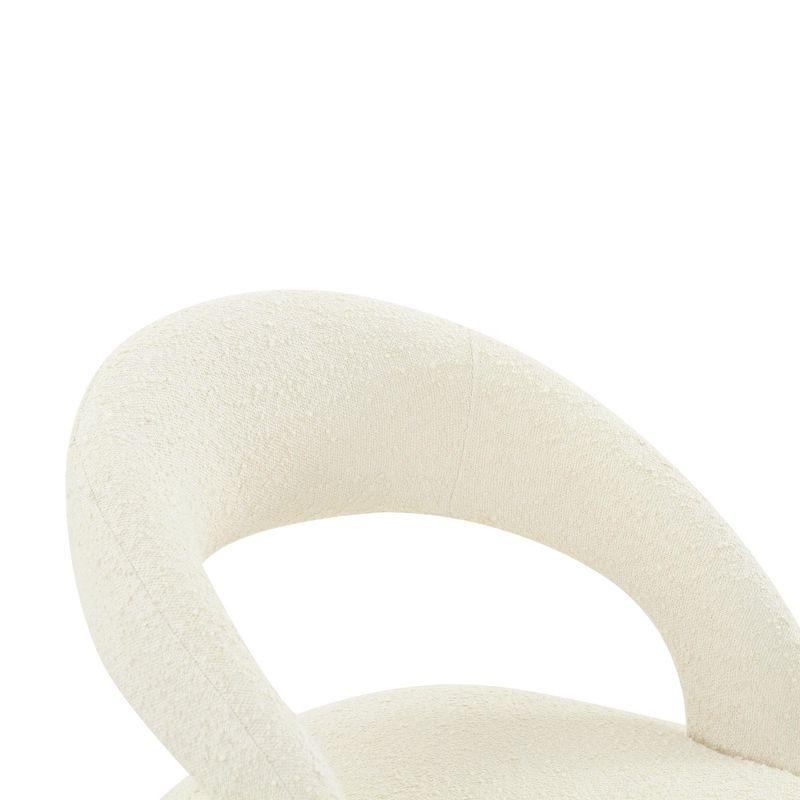 Rocco Performance Boucle Dining Chair Cream 23.6"W x 25"D x 33"H