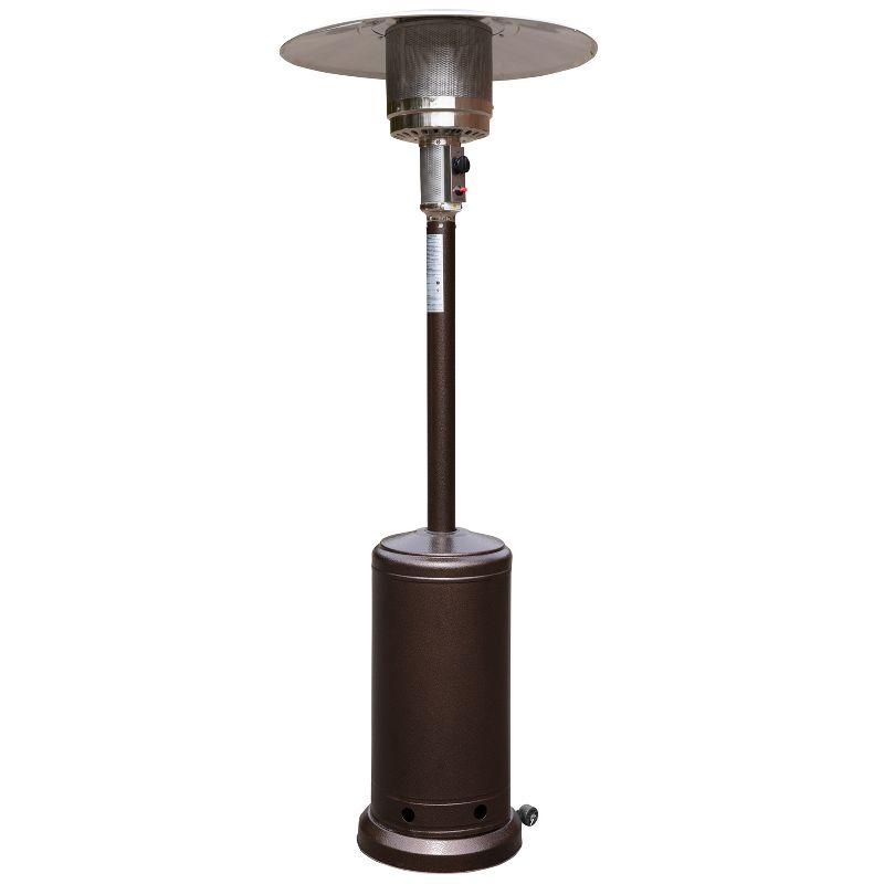 Sol 7.5' Stainless Steel Outdoor Patio 40,000 BTU Propane Heater with Wheels for Commercial & Residential Use