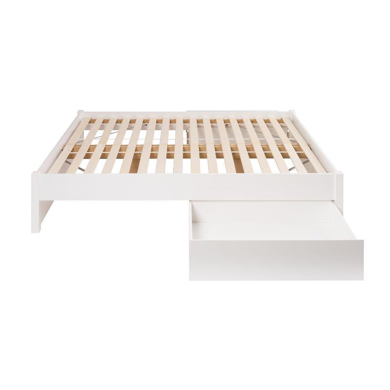 Queen Select 4 - Post Platform Bed with 2 Drawers White - Prepac