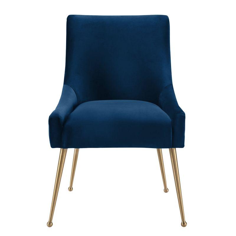 Beatrix 19'' H Velvet Upholstered Metal Parsons Chair