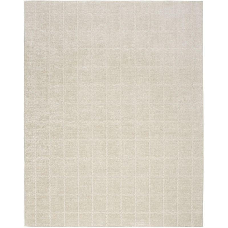 Nourison Serenity Home Contemporary Indoor Area Rug Ivory Cream 7'10" x 9'10"