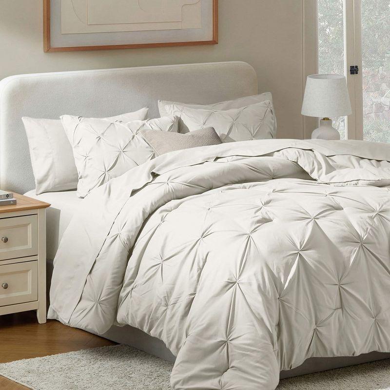 Bed-in-A-Bag Pleated Comforter Set with Bed Sheets
