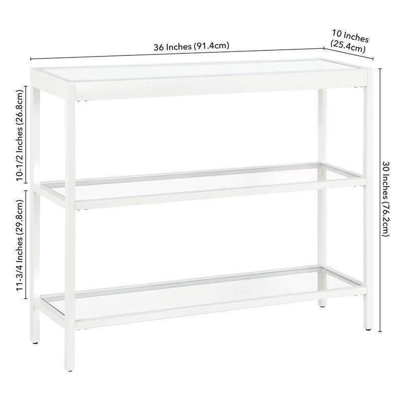 36" White Console Table - Henn&Hart