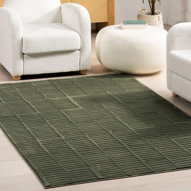 Nuloom Kailani Geometric Machine Washable Indoor Area Rug, 3' x 5', Green