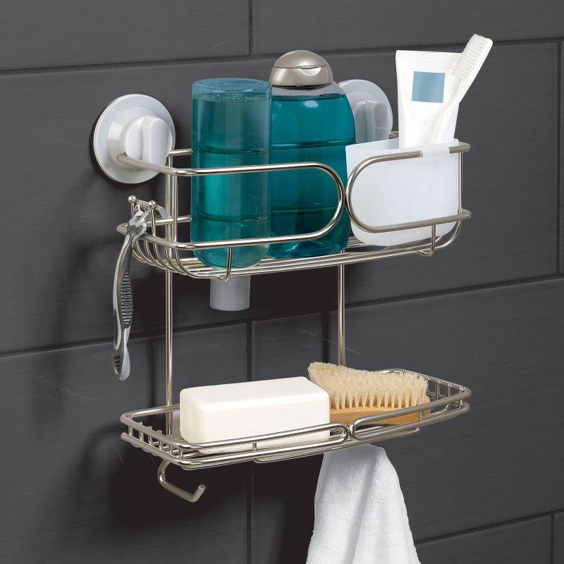 Stainless Steel Dual Mount Suction Shower Caddy