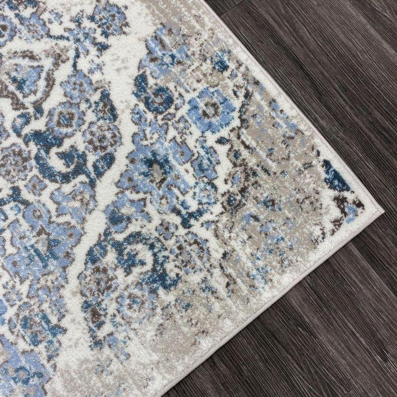 Luxe Weavers Victoria Collection Cream 2x7 Floral Area Rug