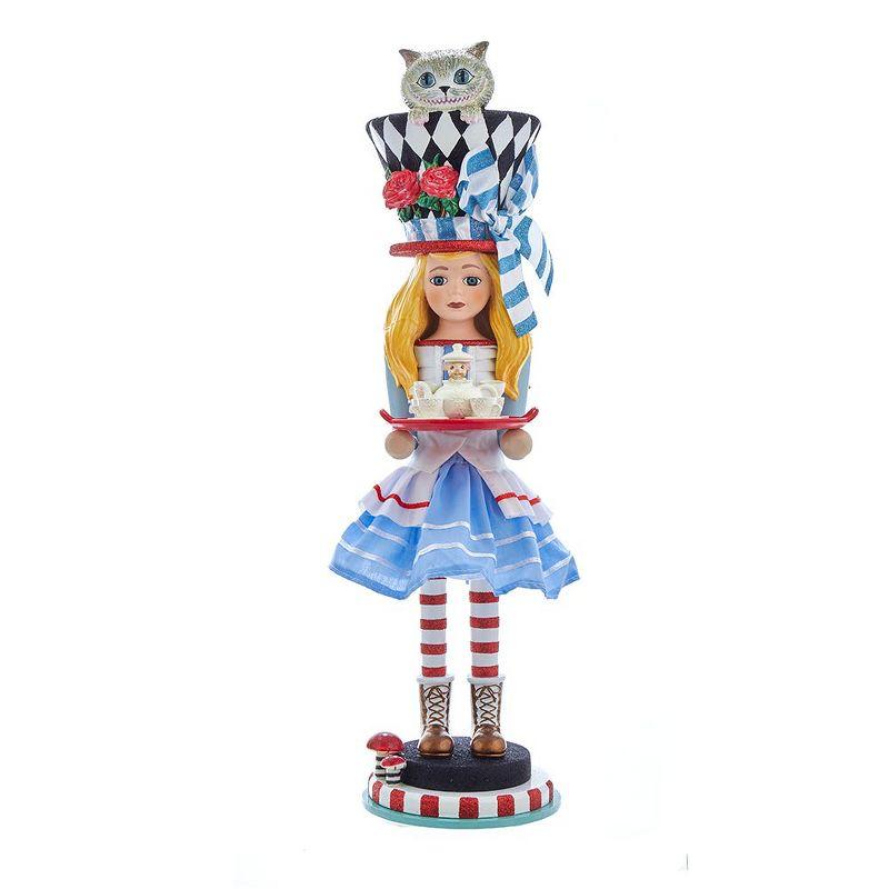 19.5" Multicolor Wooden Alice in Wonderland Nutcracker