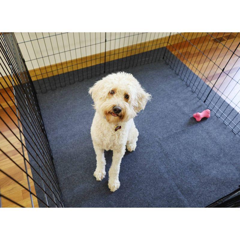 Drymate 60" x 74" Playpen Mat for Cats and Dogs - Charcoal