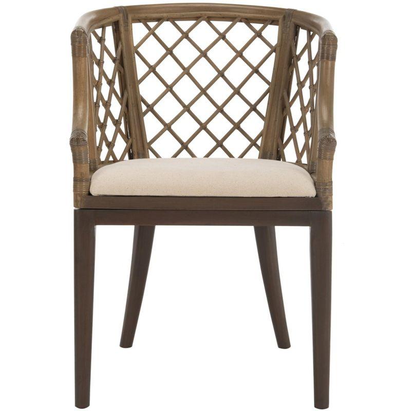Carlotta Arm Chair - SEA4013 - Greige/White - Safavieh