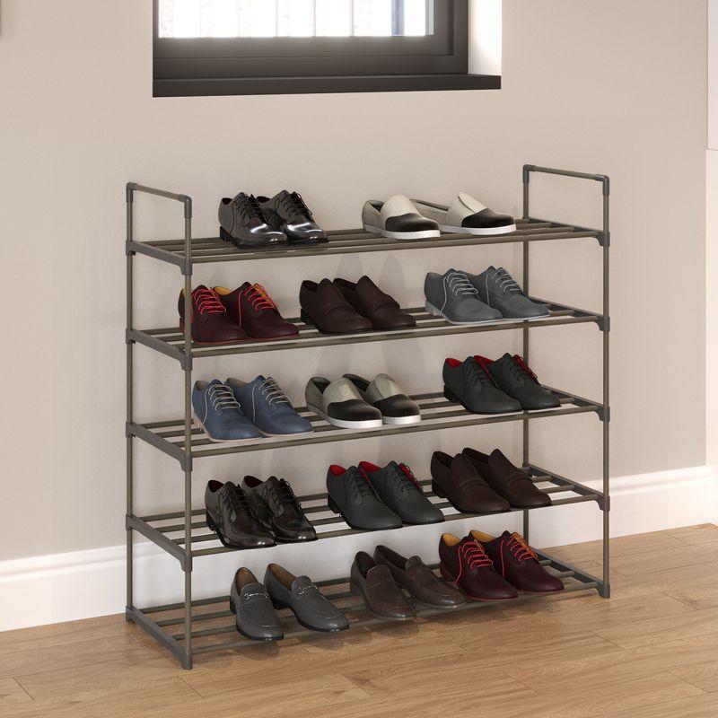 Hastings Home Five-Tier 30-Pair Shoe Storage Rack