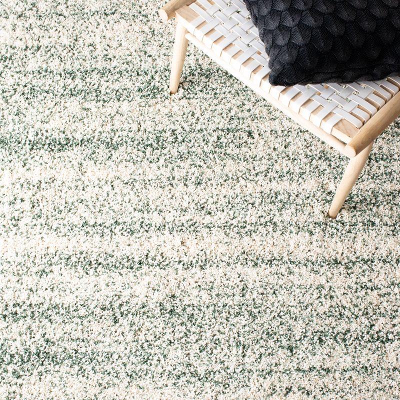 Hudson Shag SGH295 Power Loomed Indoor Area Rug - Ivory/Green - 5'3"x7'6" - Safavieh