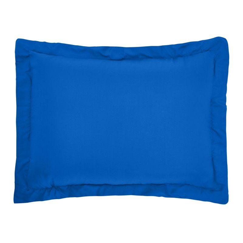 BrylaneHome BH Studio Reversible Pillow Sham - Standard, Ocean Blue Marine Blue