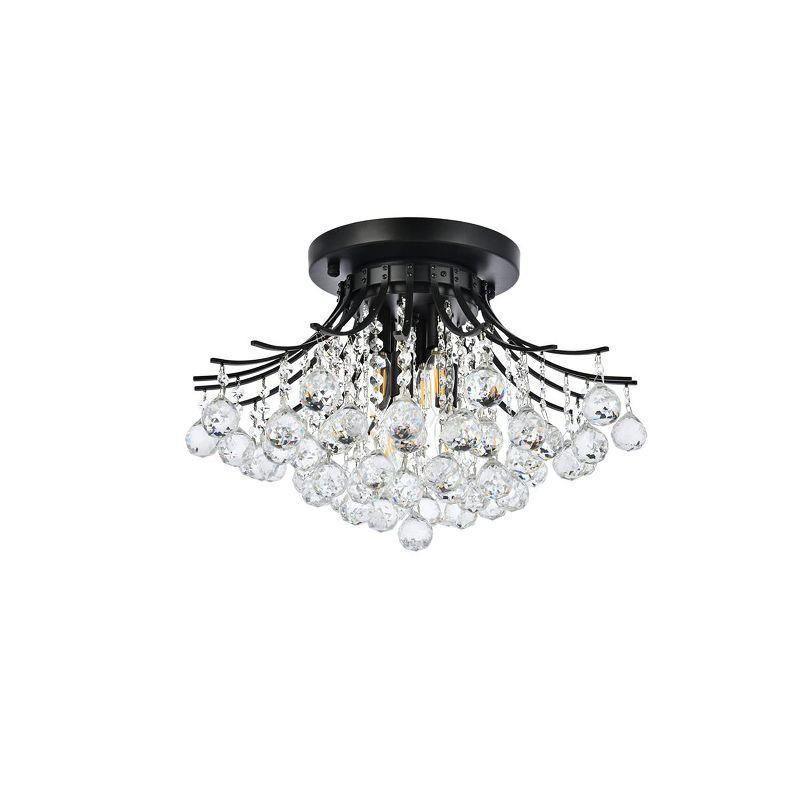 Elegant Lighting Toureg 19 inch black flush mount