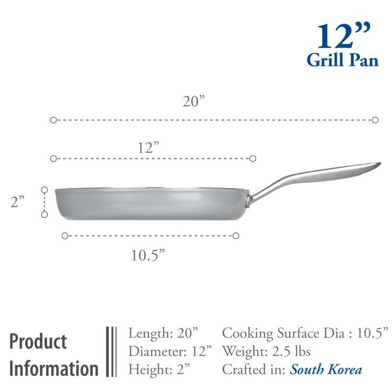 TECHEF CeraTerra - 12" Ceramic Nonstick Grill Pan