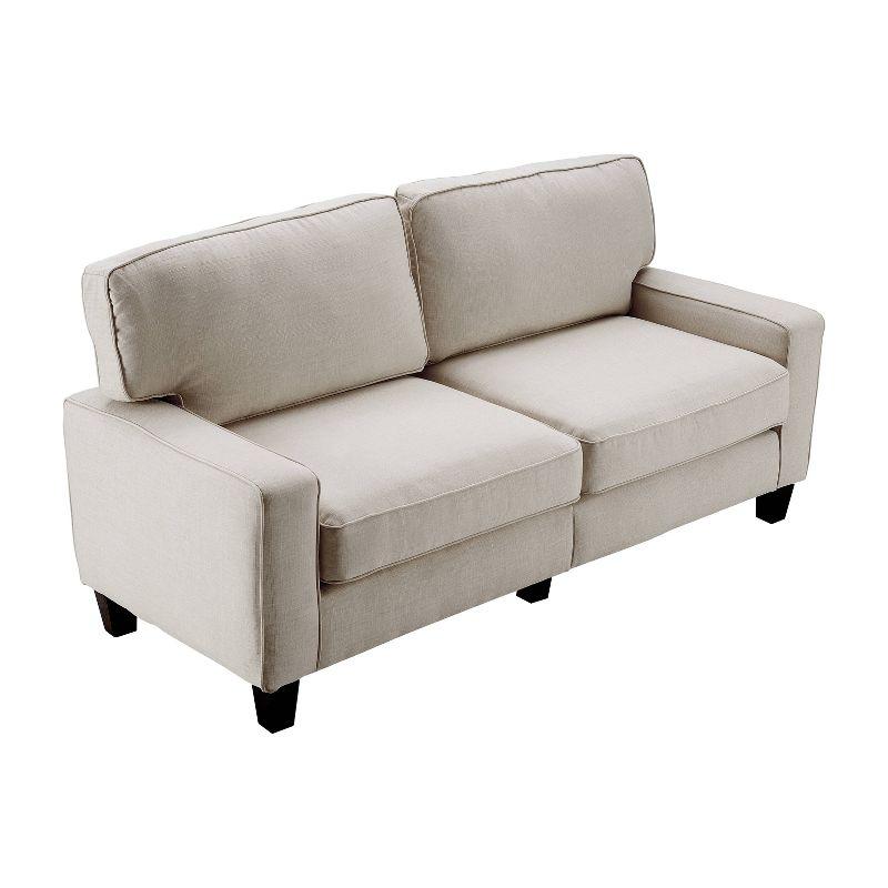 Serta Palisades 73" Track Arm Sofa, Easy Care Fabric, Soft Pillow Back, Pocket Coil Seat Cushions