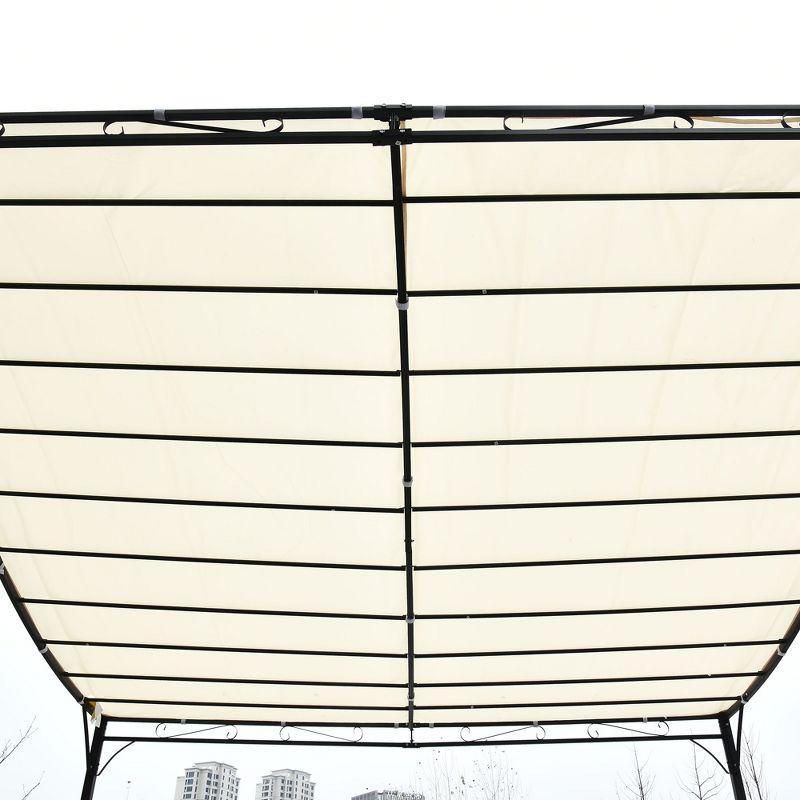 Outsunny 13 Ft.W x 10 Ft. D Canvas Pergola with Canopy