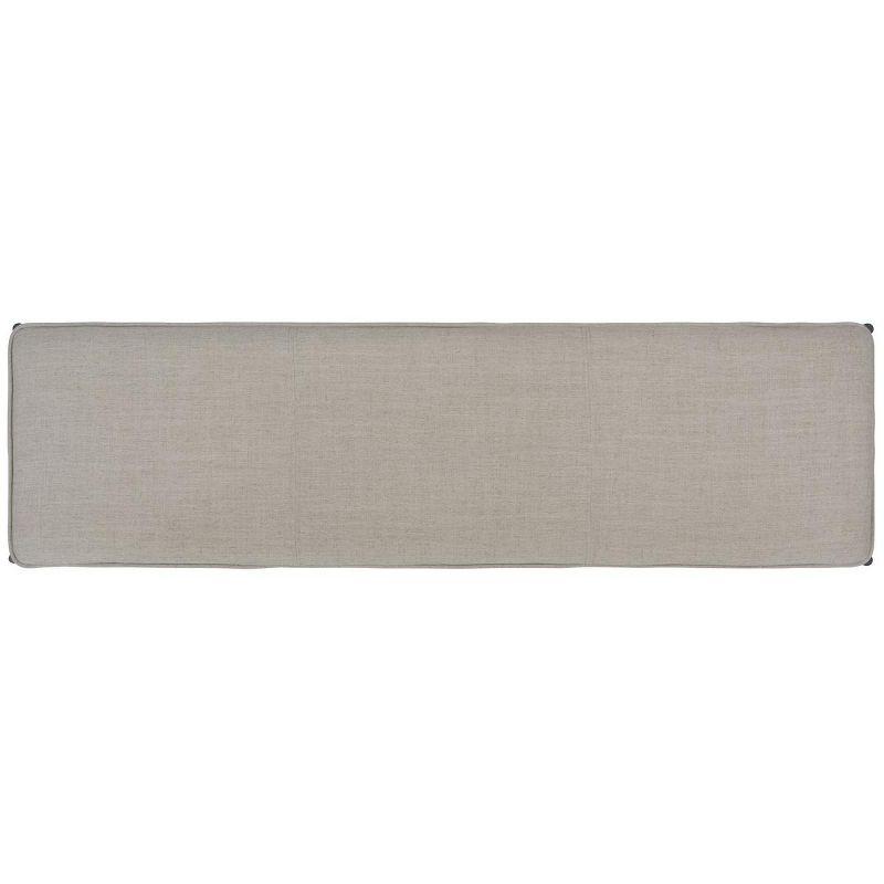 Kara Cushioned X Bench - Light Grey Linen/Black - Safavieh