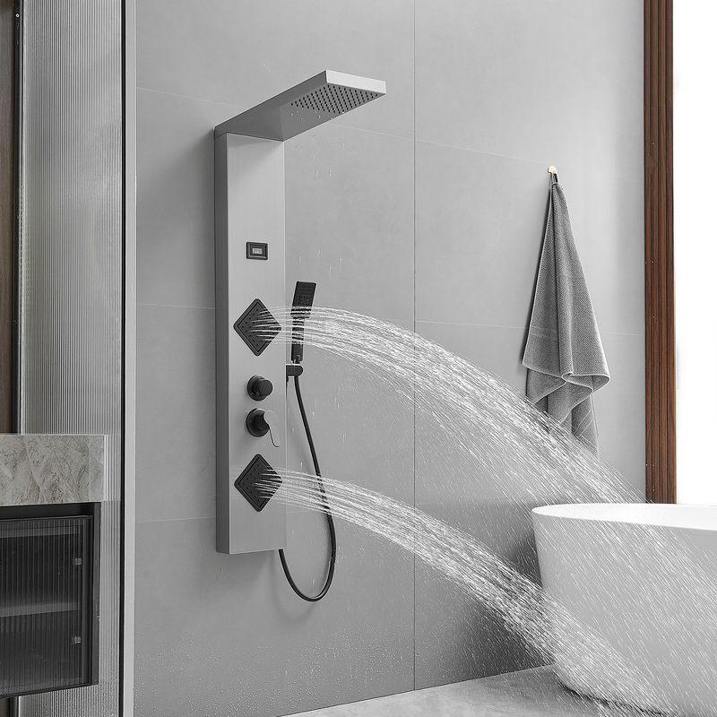 BWE 2 spray rain shower tower shower panel system with chrome nickel shower head and shower wand