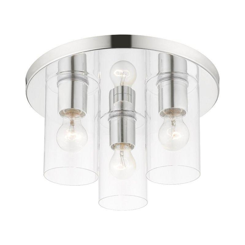 Livex Lighting Zurich 3 - Light Flush Mount in  Polished Chrome