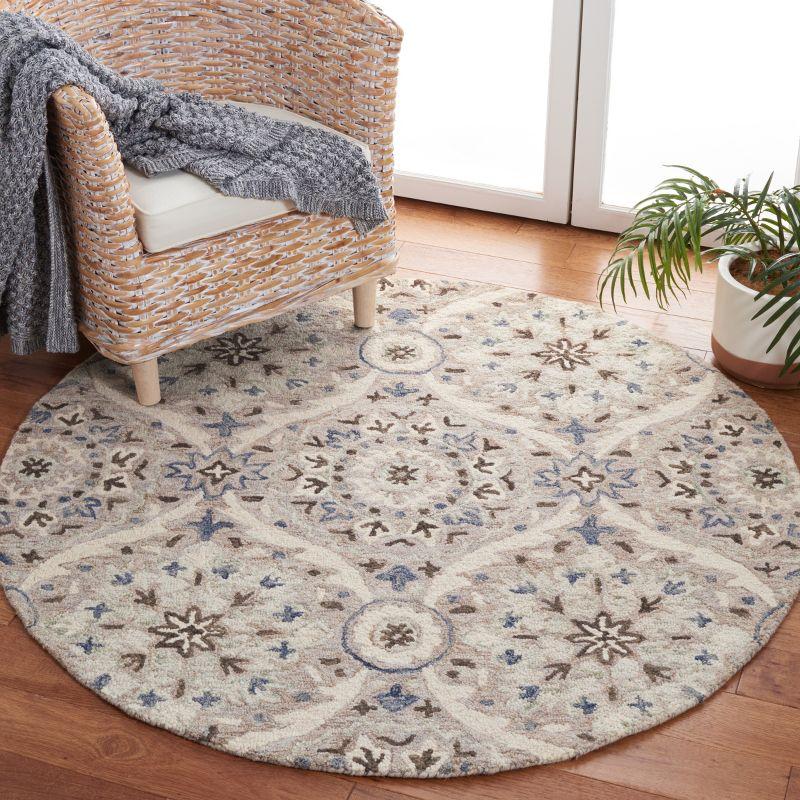 Aspen APN141 Hand Tufted Area Rug - Beige/Grey - 5'x5' - Safavieh.