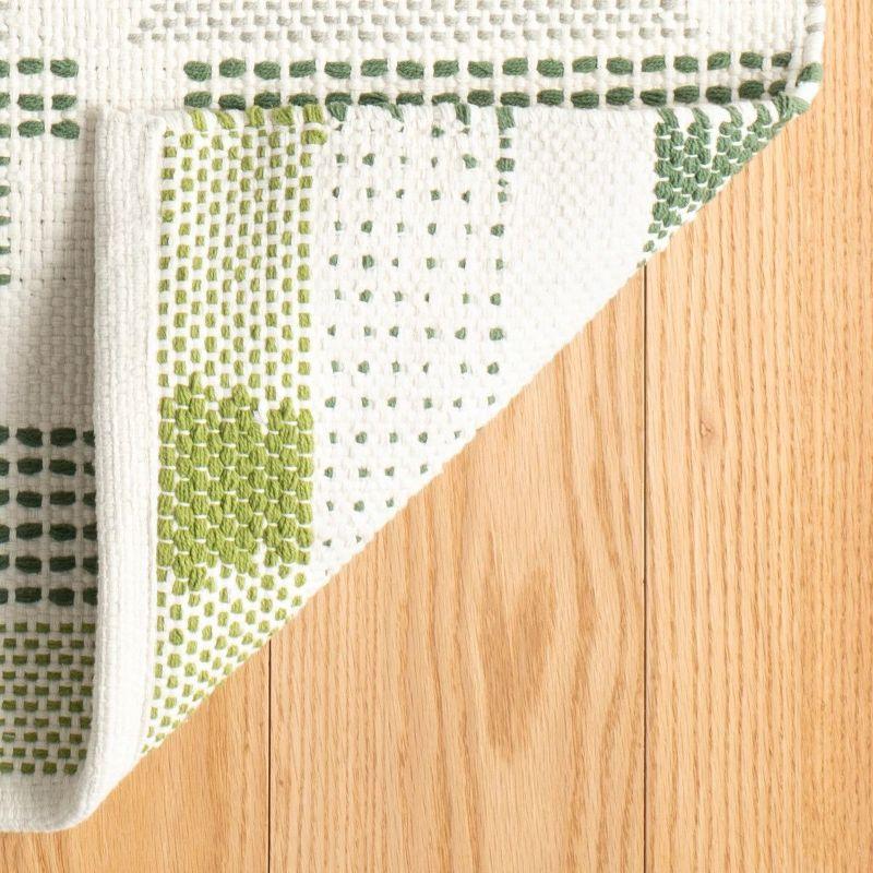 Dash and Albert Rugs Kit Kemp x Annie Selke Tread Lightly Green Handwoven Cotton Rug