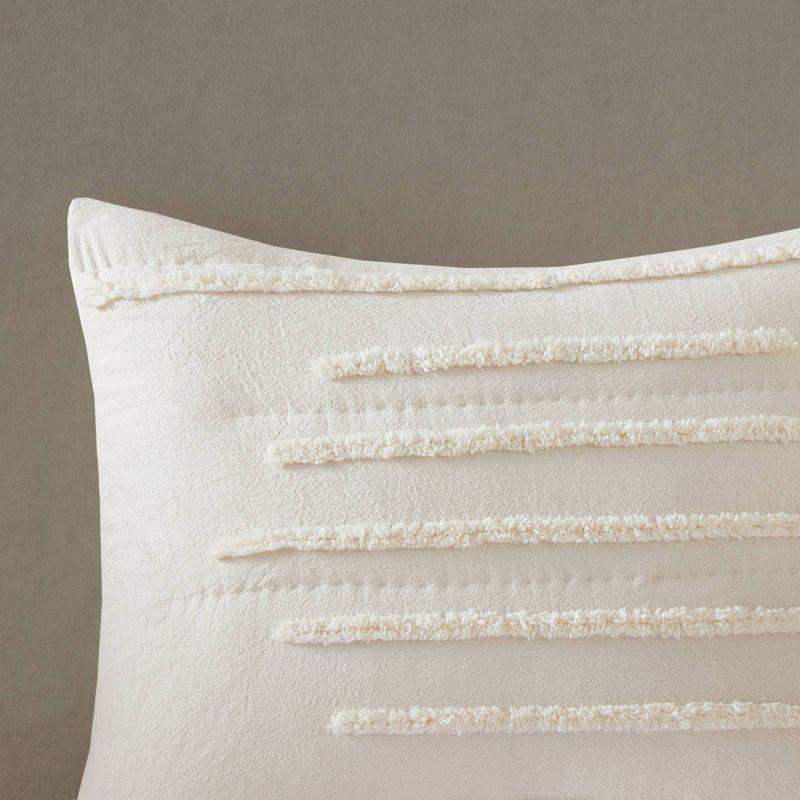 Mercer 100% Cotton 3 Piece Quilt Set with Chenille Trims