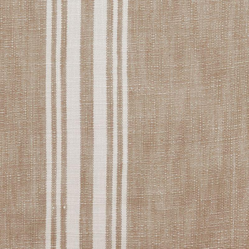 Beige Cotton Striped Fringe Table Runner, 13 x 72 inches