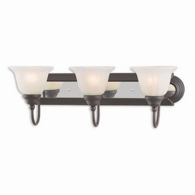 Belmont Bronze and Polished Chrome 3-Light Vanity Fixture