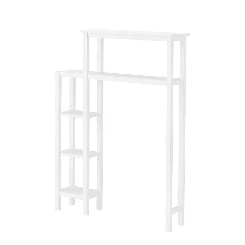 Dover Over the Toilet Organizer with Side Shelving White - Alaterre Furniture