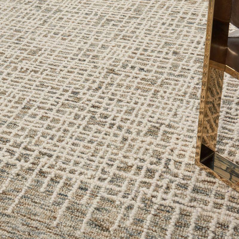 Nourison Vail Rustic Texture Indoor Area Rug Ivory/Multi 7'9" x 9'9"
