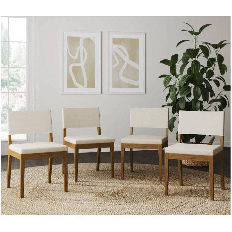 Nathan James Set of 4 Linus Dining Chair Light Gray