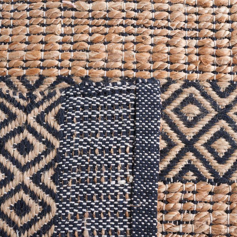Natural Fiber NFB653 Flat Weave Indoor Area Rug - Black/Natural - 8'x10' - Safavieh