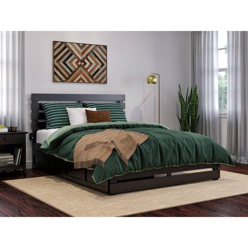 Aaliyah-Skye Solid Wood Slat Storage Bed