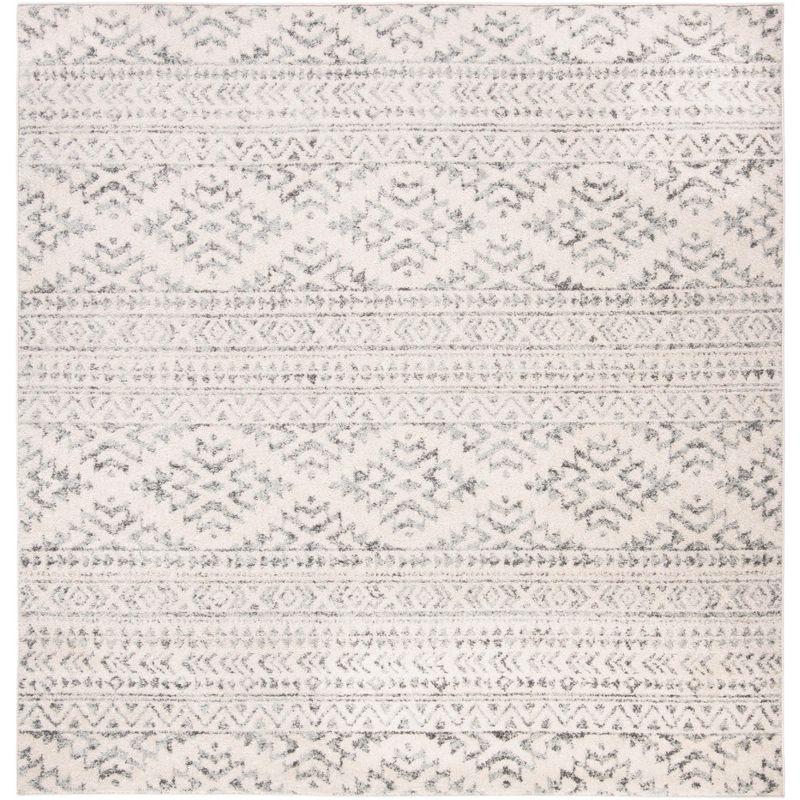 Tulum TUL272 Power Loomed Area Rug - Ivory/Grey - 3'x3' - Safavieh.