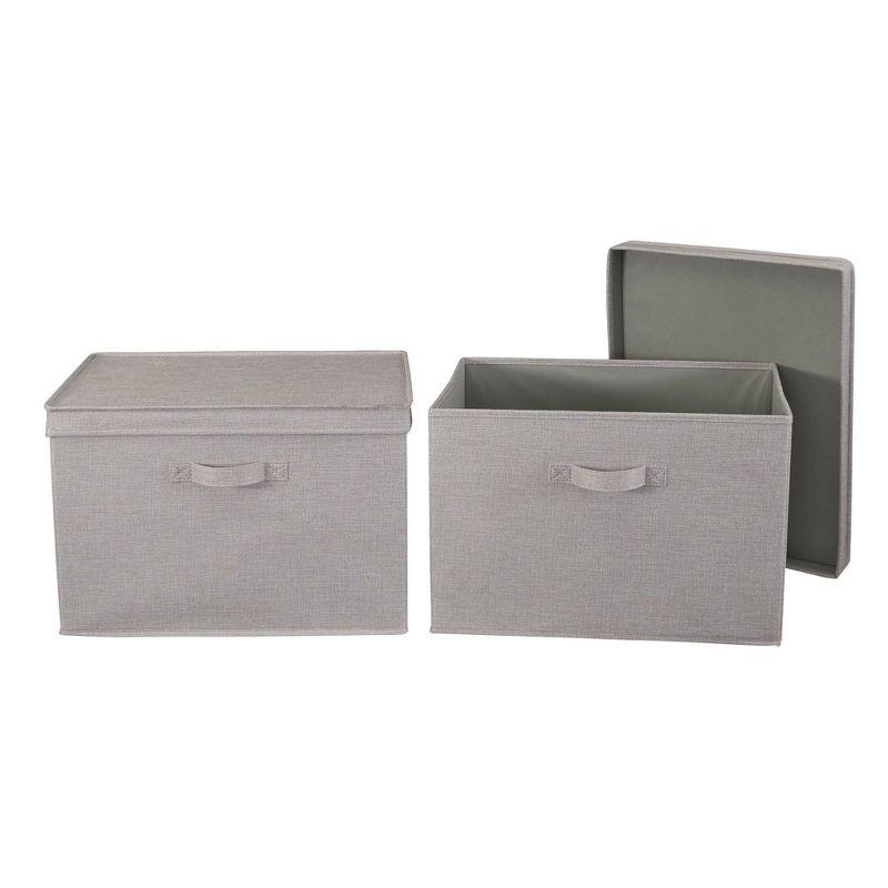 Household Essentials Household Essentials Wide Storage Box Fabric Bin (Set of 2)