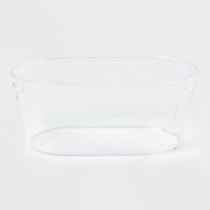 4gal Plastic Beverage Tub - Room Essentials™: Clear Drink Bucket, Ice Bucket, Dishwasher-Safe