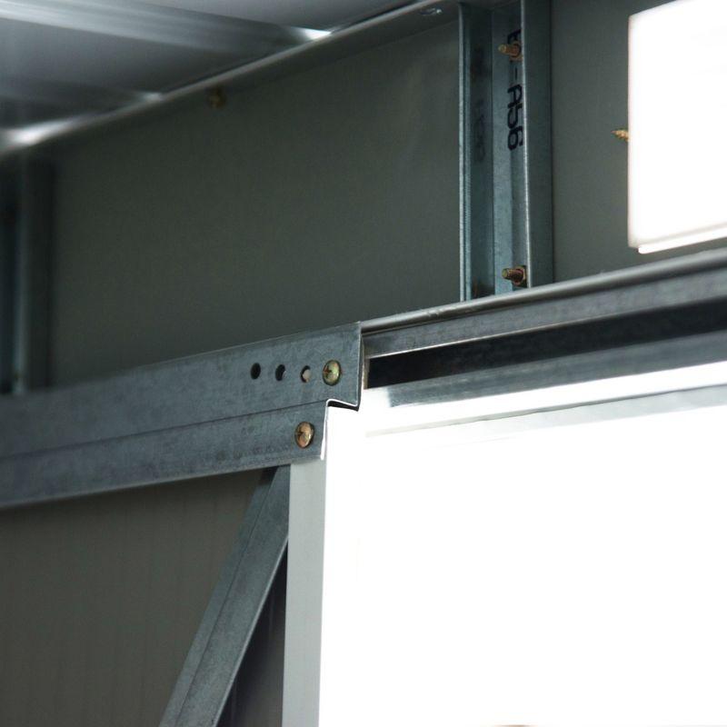 Outsunny Outdoor Lean-To Metal Storage Shed